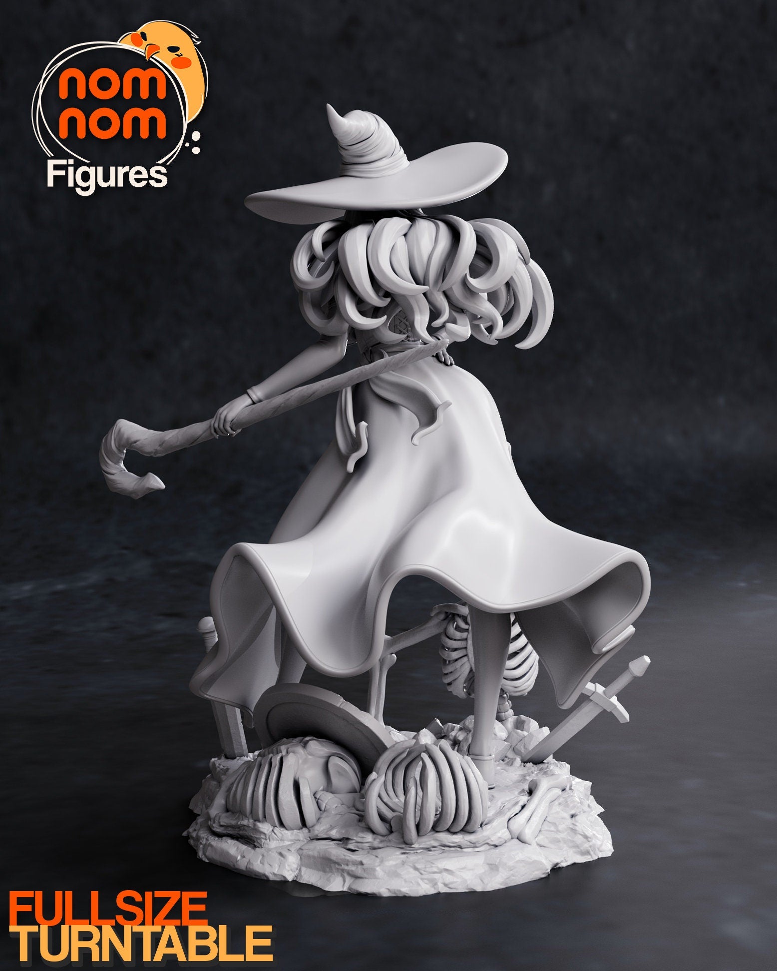 Witchy Hero | Resin Garage Kit Figure Video Game Fan Art | Nomnom Figures
