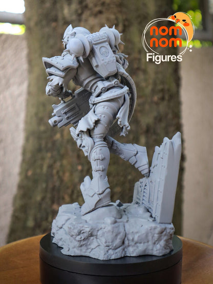 Warhammy Waifu | Resin Garage Kit Figure Game Fan Art | Nomnom Figures