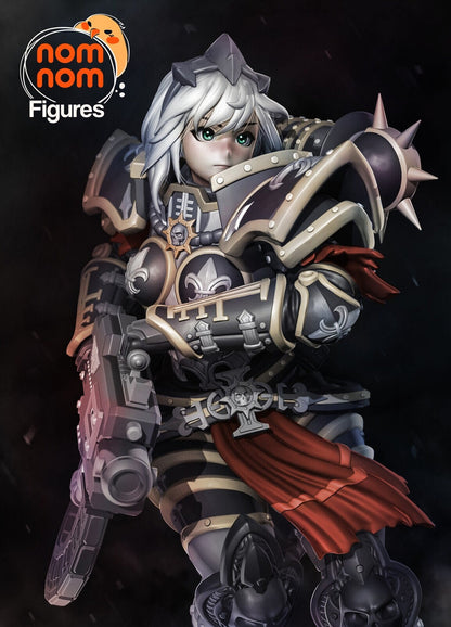 Warhammy Waifu | Resin Garage Kit Figure Game Fan Art | Nomnom Figures