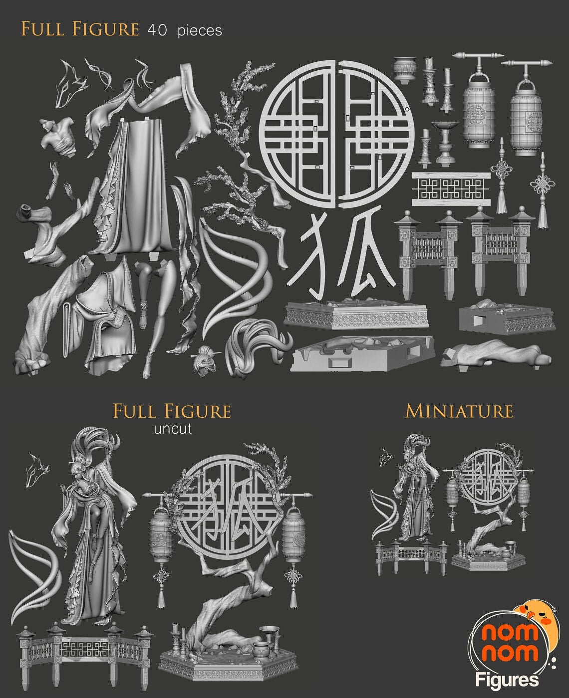 Winter Plum | Resin Garage Kit Figure Original Character | Nomnom Figures