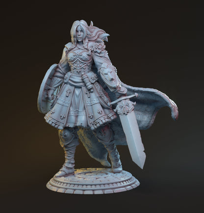 Arturia, Human Knight Queen | D&D TTRPG Miniature | Hardwitch Games