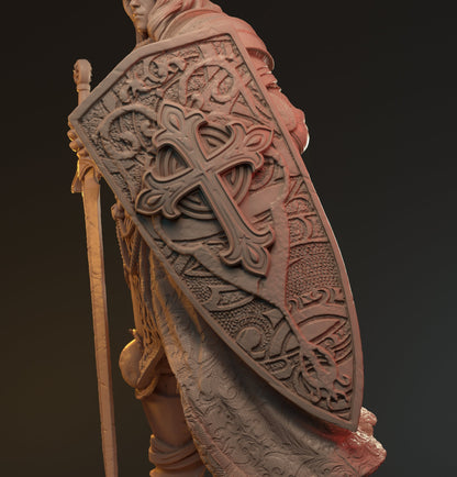 Lancelot, Human Knight Paladin | D&D TTRPG Miniature | Hardwitch Games