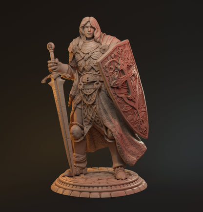 Lancelot, Human Knight Paladin | D&D TTRPG Miniature | Hardwitch Games