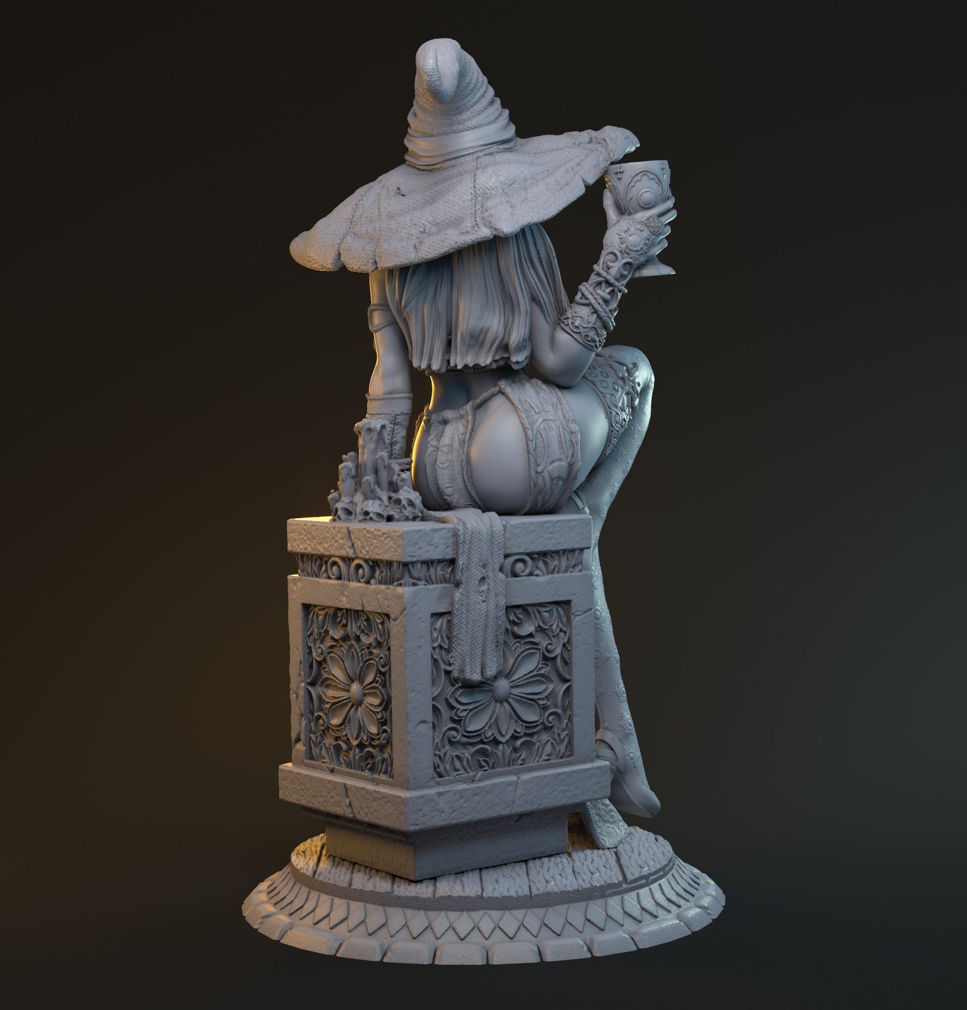 Merlin, Human Wizard Female | D&D TTRPG Miniature | Hardwitch Games