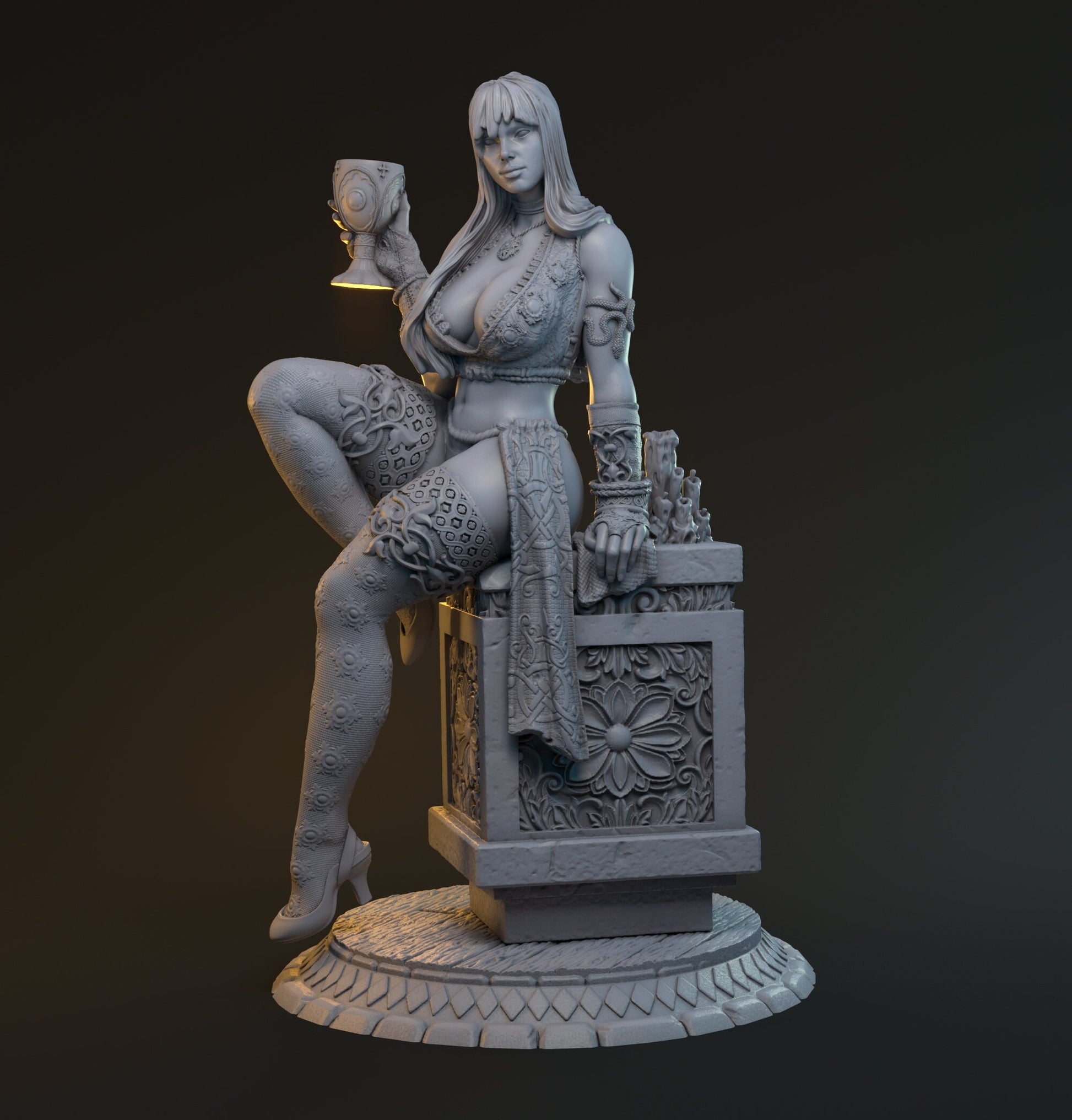 Merlin, Human Wizard Female | D&D TTRPG Miniature | Hardwitch Games