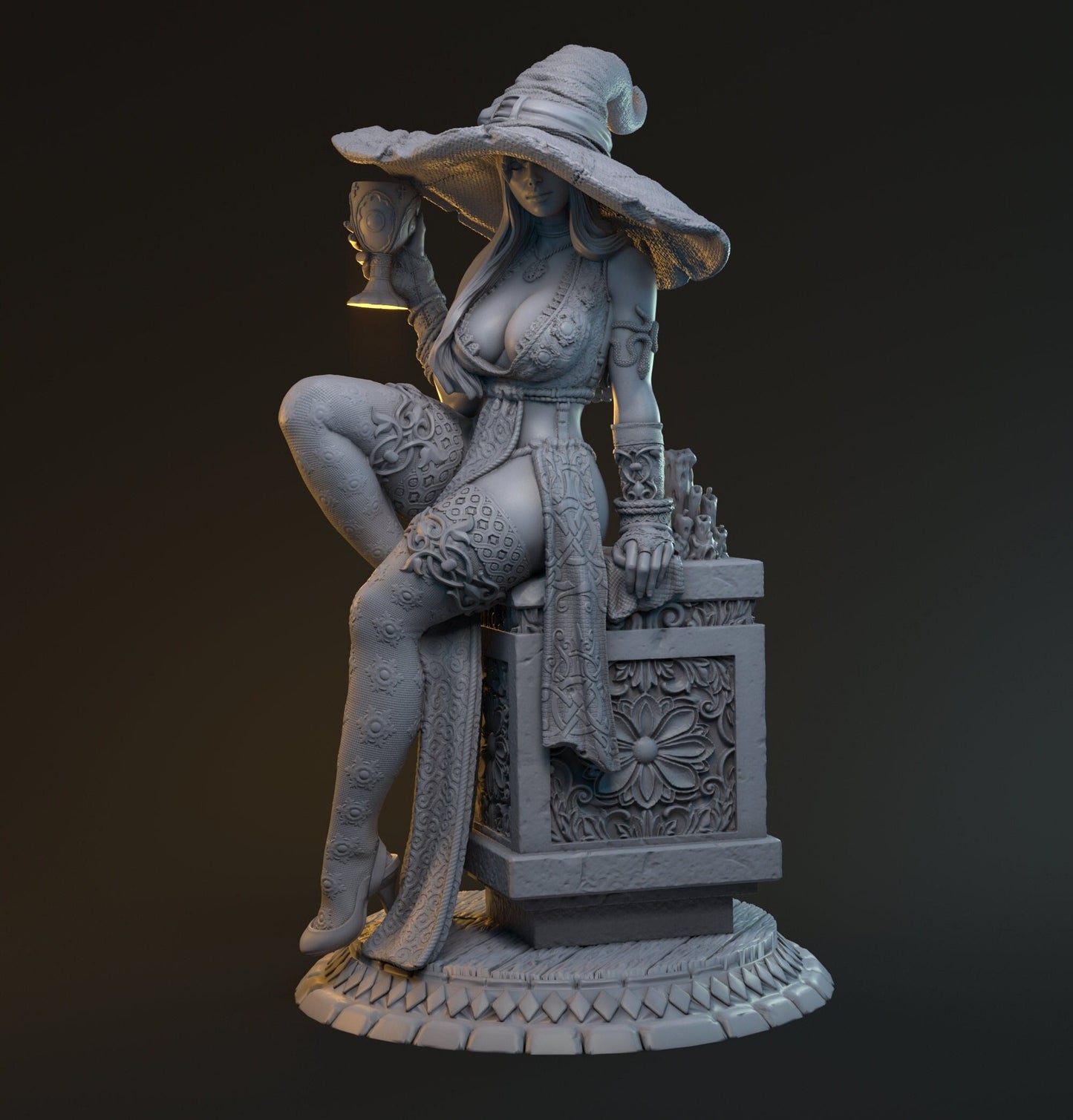 Merlin, Human Wizard Female | D&D TTRPG Miniature | Hardwitch Games