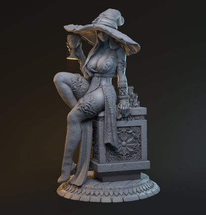 Merlin, Human Wizard Female | D&D TTRPG Miniature | Hardwitch Games