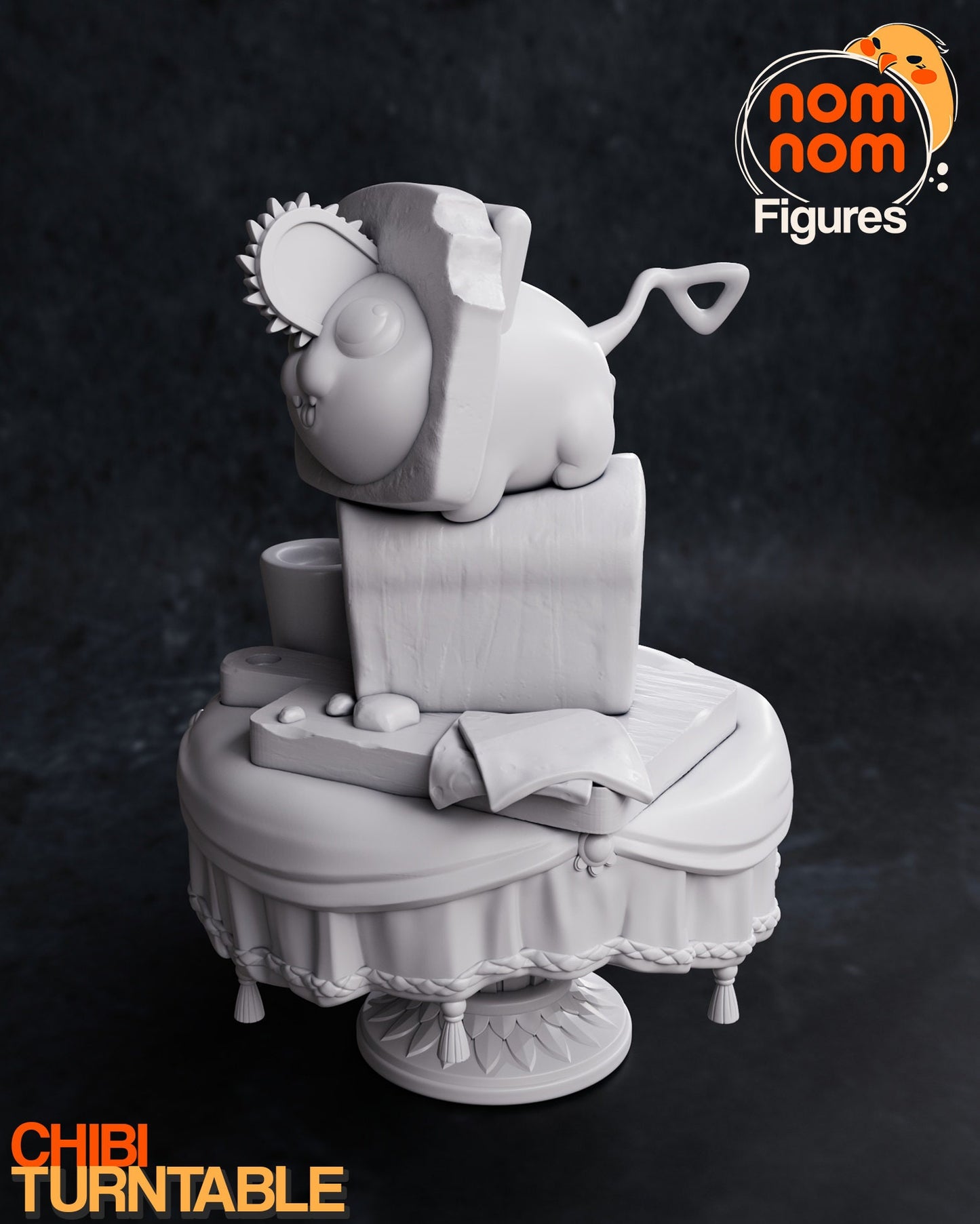 Chibi Chainsaw Demon | Resin Garage Kit Figure Anime Fan Art | Nomnom Figures