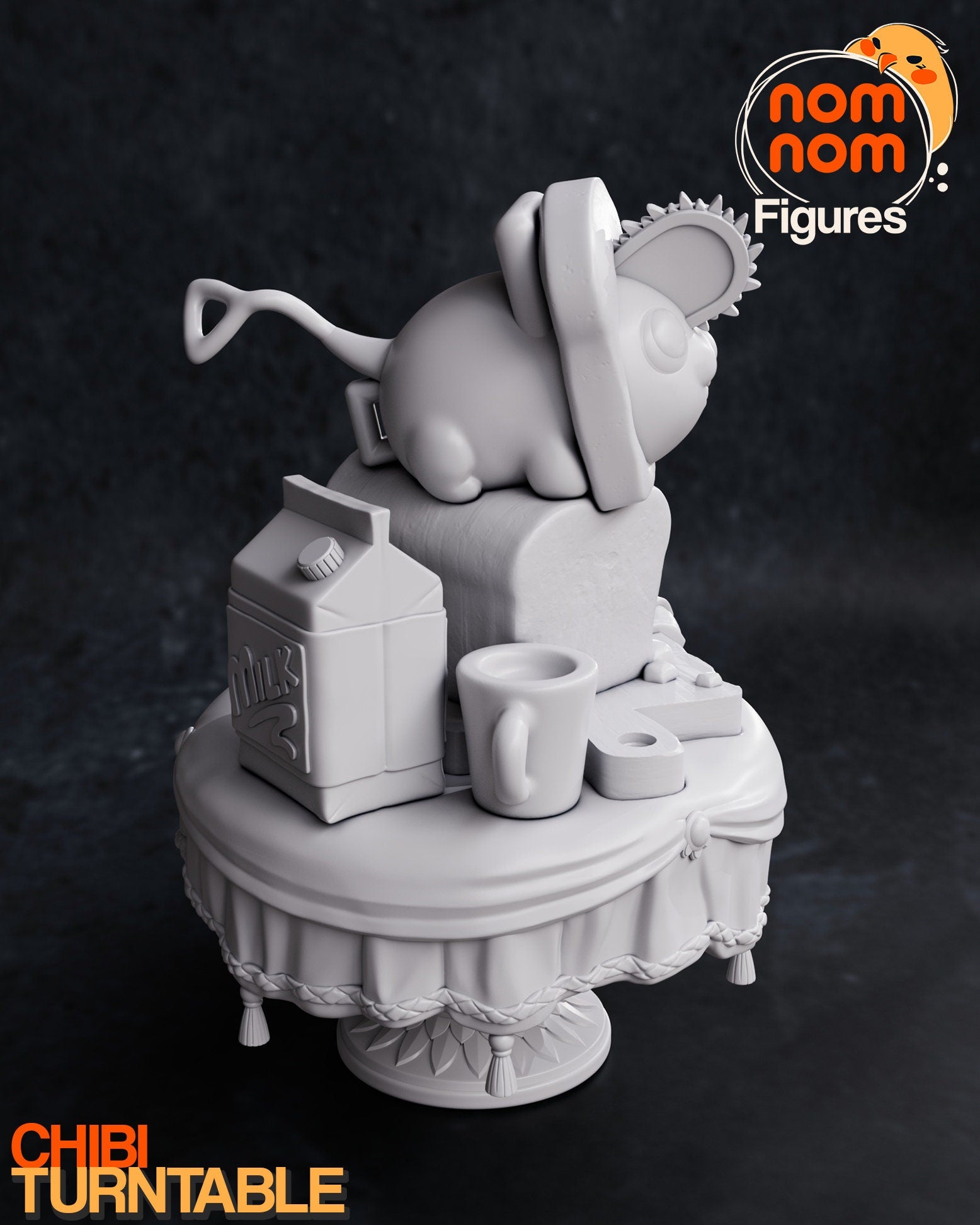 Chibi Chainsaw Demon | Resin Garage Kit Figure Anime Fan Art | Nomnom Figures
