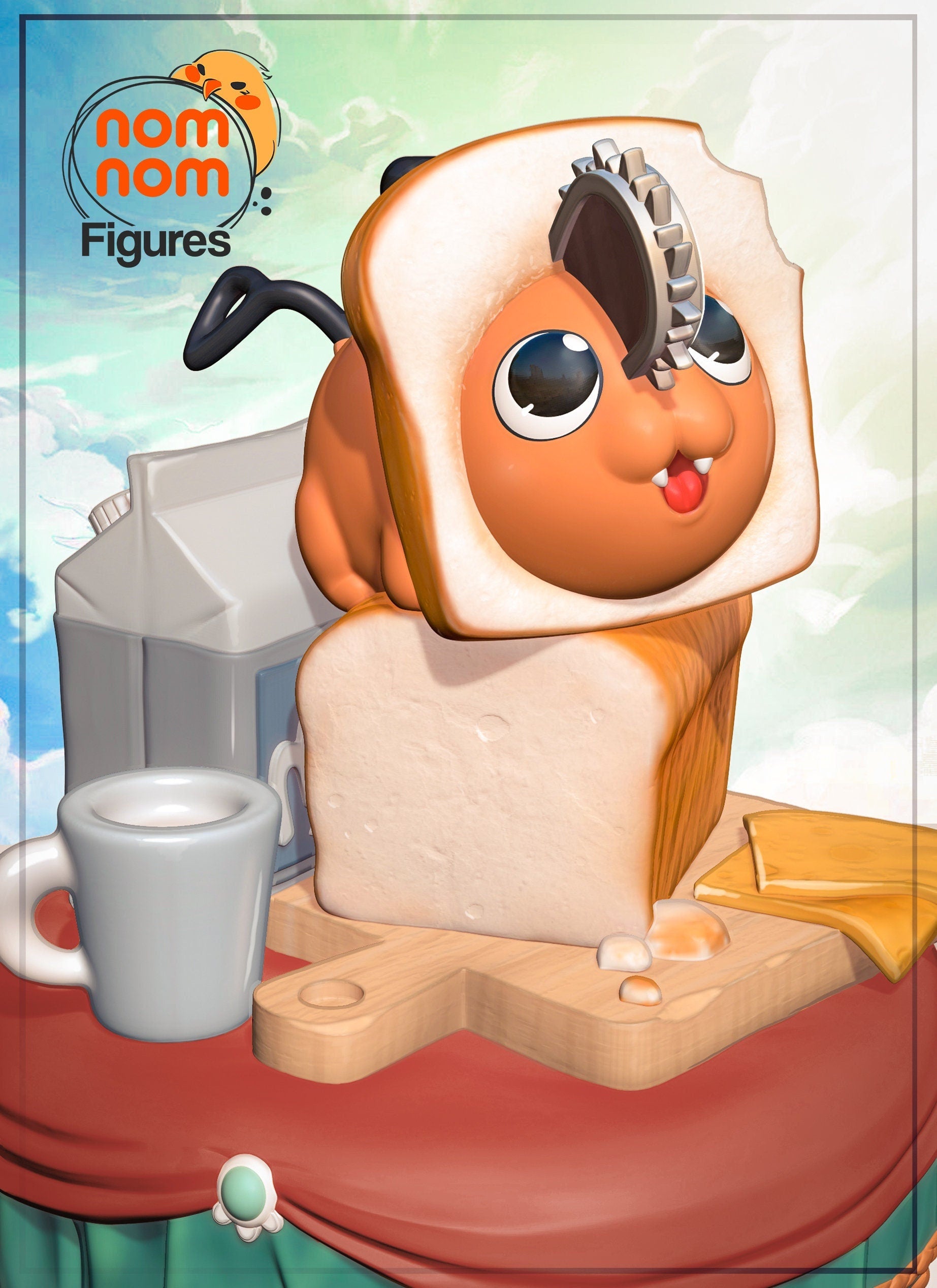 Chibi Chainsaw Demon | Resin Garage Kit Figure Anime Fan Art | Nomnom Figures