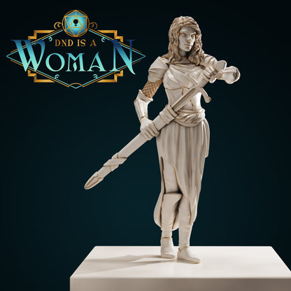 Aasimar Cleric | D&D TTRPG Miniature | DnD Is A Woman | NO BASE