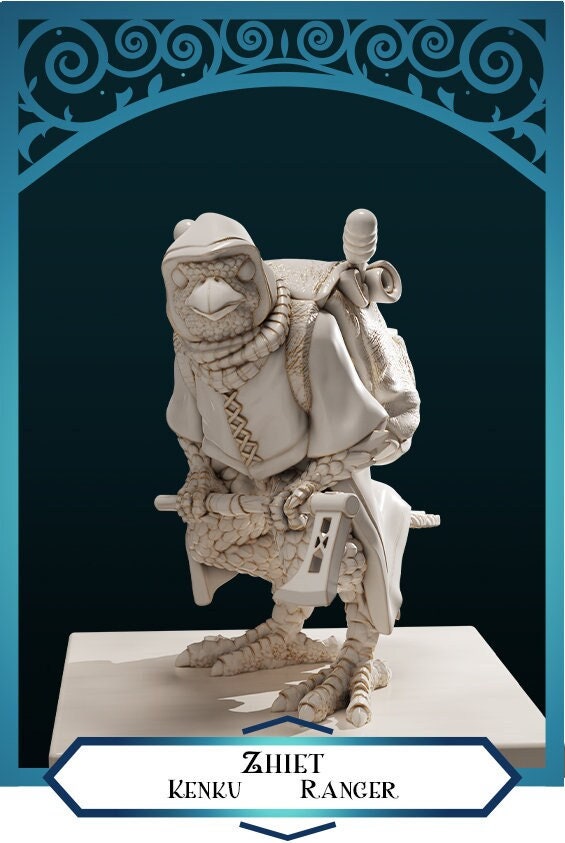 Kenku Ranger | D&D TTRPG Miniature | DnD Is A Woman | NO BASE