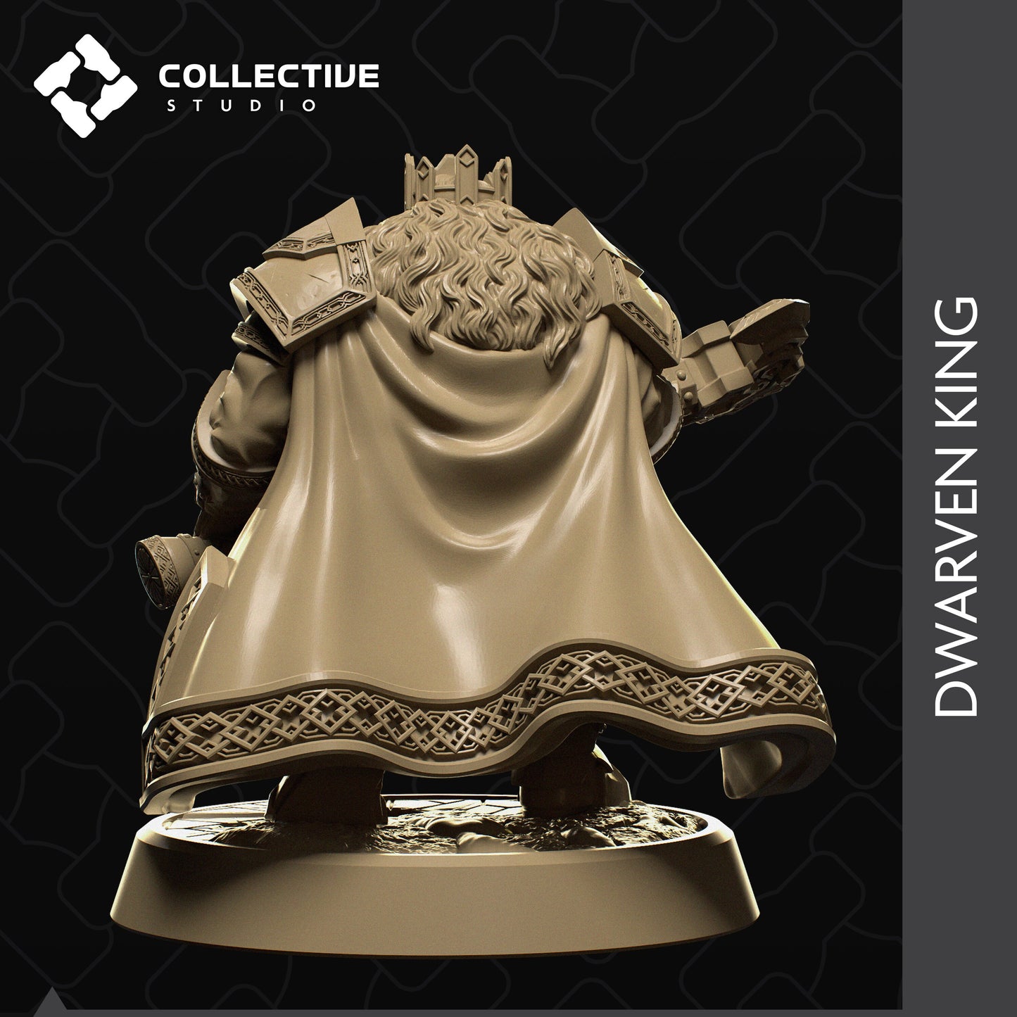 Dwarven King | Tabletop Gaming Mini or Display Figure | Collective Studio