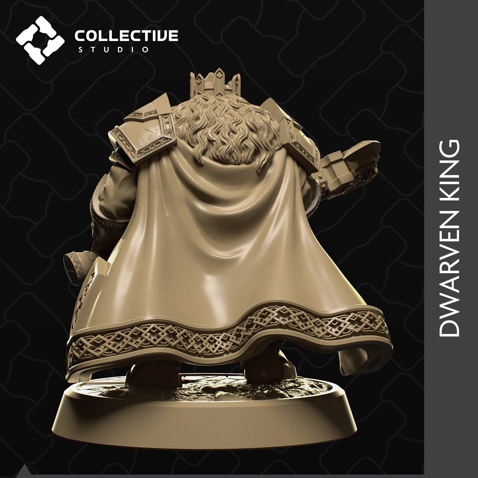 Dwarven King | Tabletop Gaming Mini or Display Figure | Collective Studio