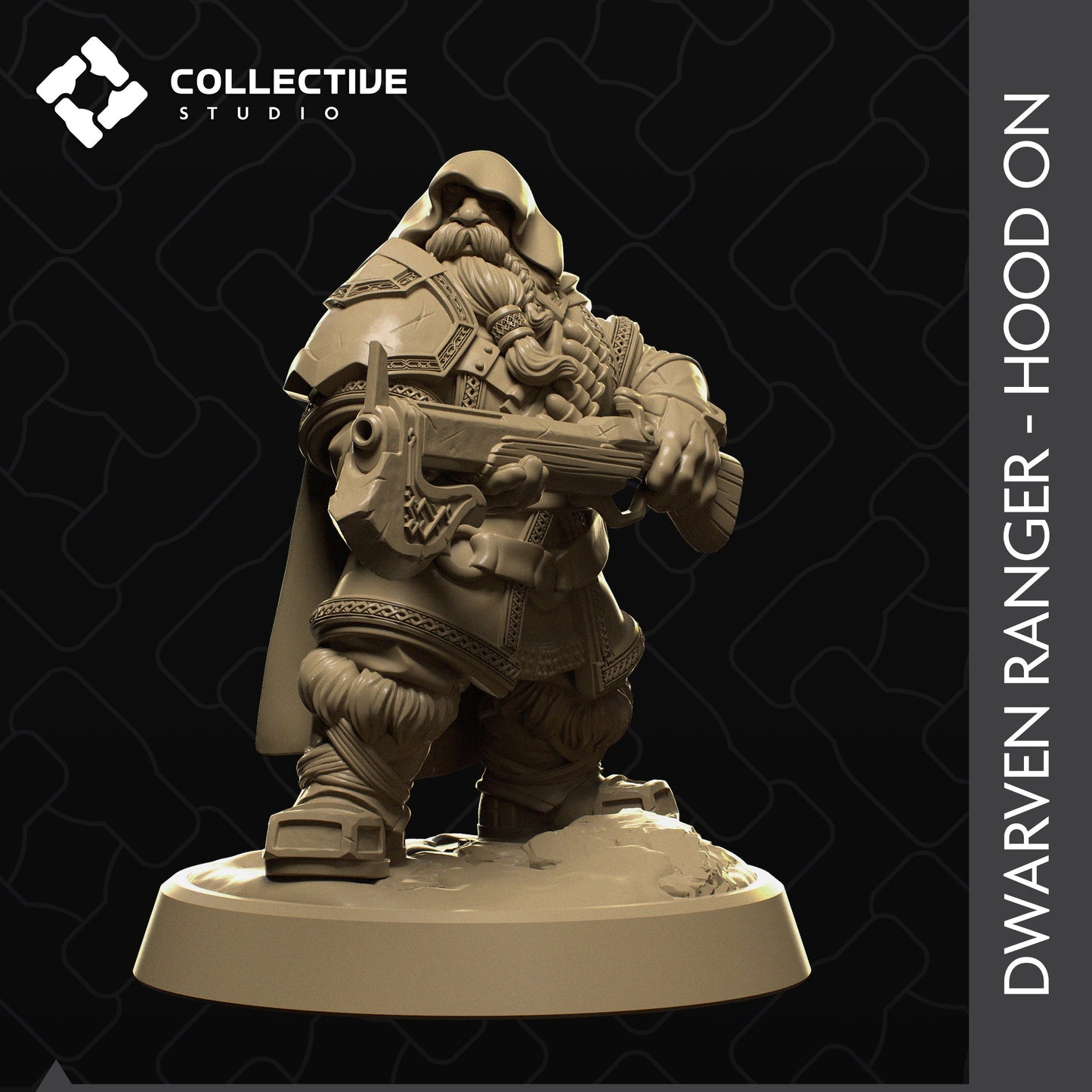 Dwarven Ranger | Tabletop Gaming Mini or Display Figure | Collective Studio