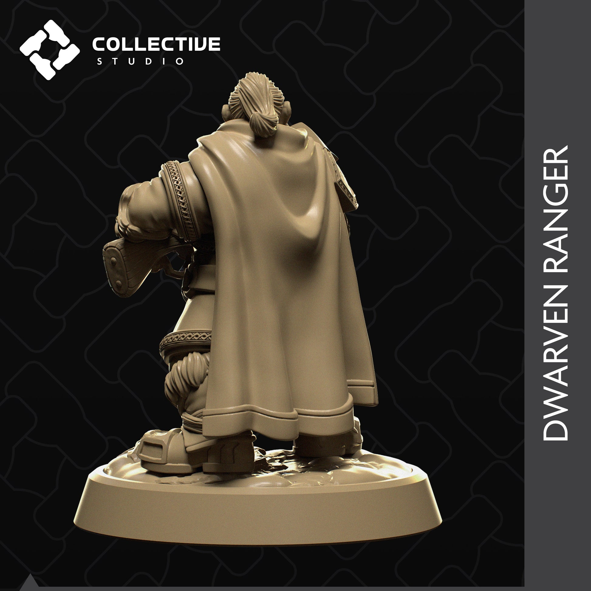 Dwarven Ranger | Tabletop Gaming Mini or Display Figure | Collective Studio