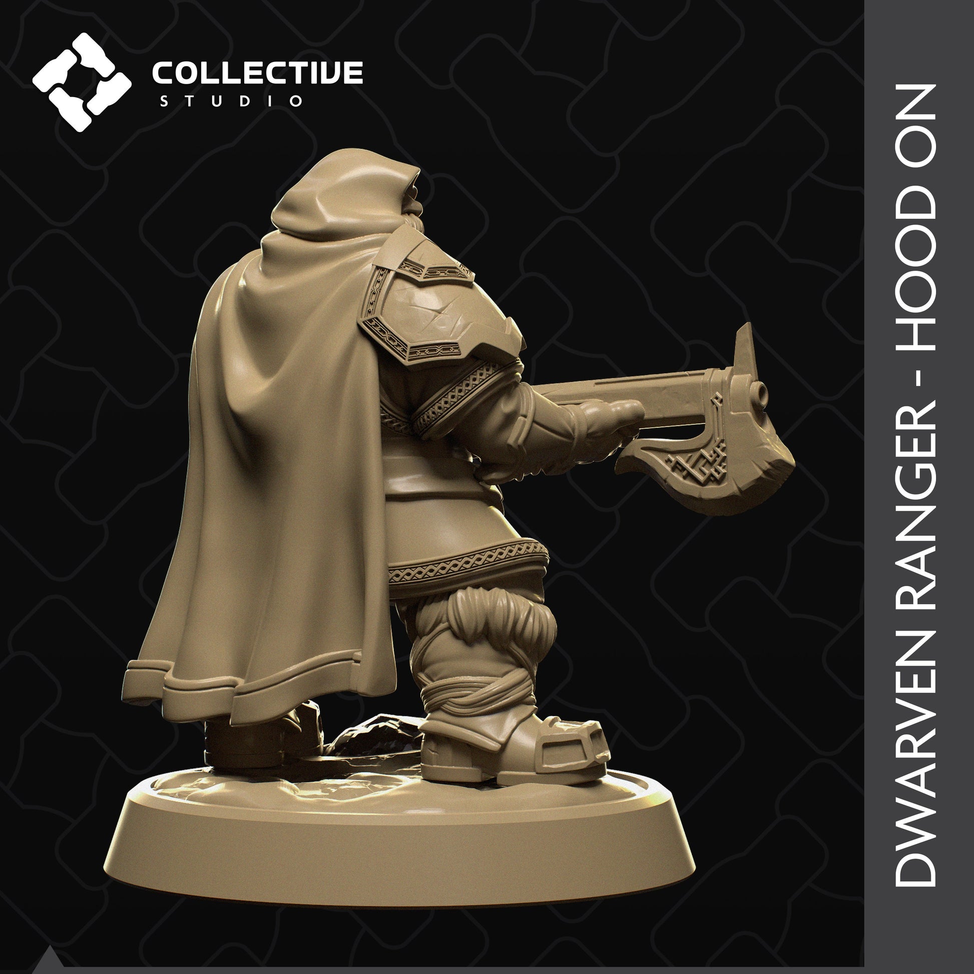 Dwarven Ranger | Tabletop Gaming Mini or Display Figure | Collective Studio