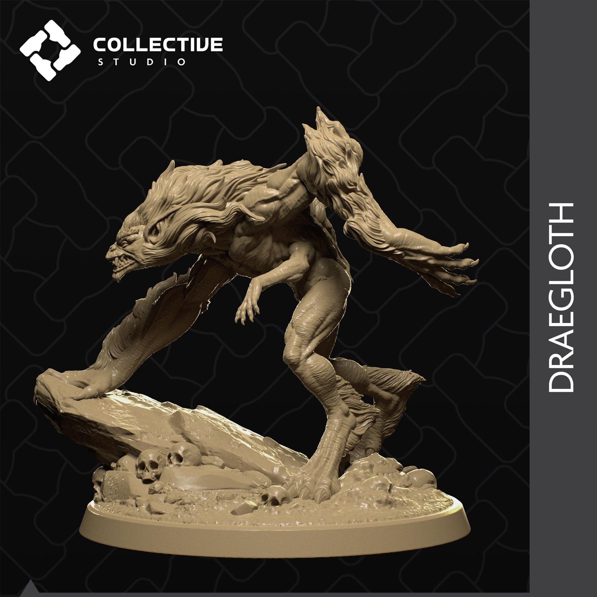 Draegloth, Monster Demon Creature | Tabletop Gaming Mini or Display Figure | Collective Studio