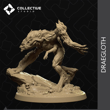 Draegloth, Monster Demon Creature | Tabletop Gaming Mini or Display Figure | Collective Studio