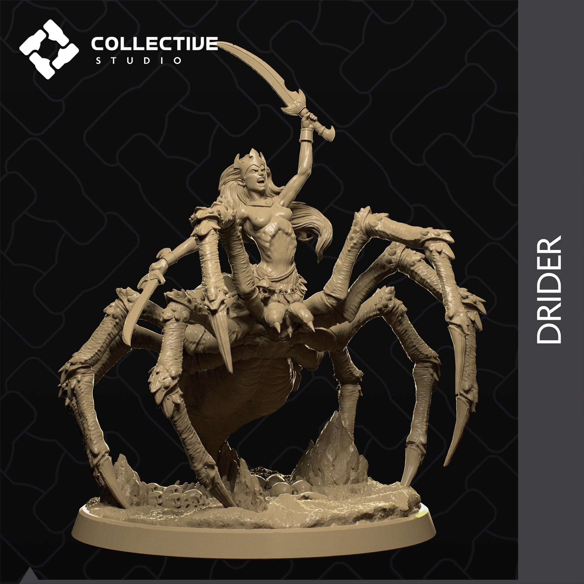 Drider, Spider Monster Woman, Underdark | Tabletop Gaming Mini or Display Figure | Collective Studio