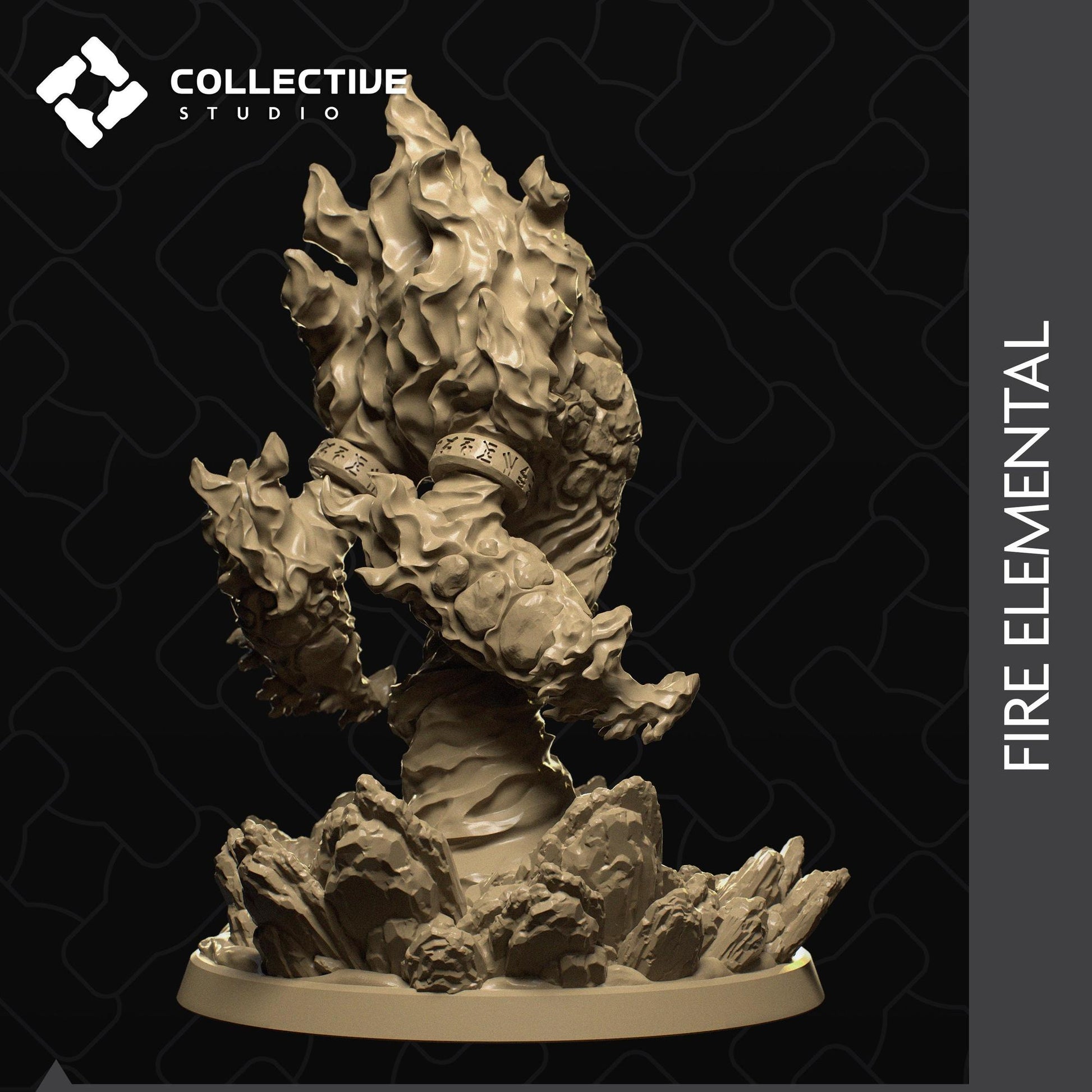 Fire Elemental | Tabletop Gaming Mini or Display Figure | Collective Studio
