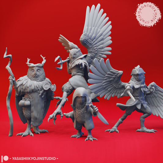 Owlin | TABLETOP SCALE | D&D TTRPG Monster Miniature | Yasashii Kyojin Studio | Unpainted, Unplated Resin 8k