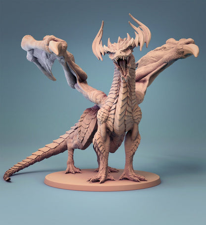 Green Dragon, Ancient Monster | TABLETOP SCALE | D&D TTRPG Dragon Miniature | Rescale Miniatures