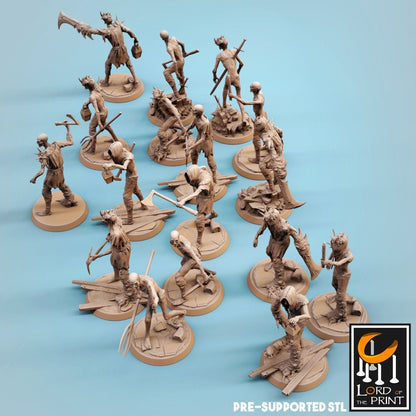 Corrupted Villagers | TABLETOP SCALE | TTRPG Monster Miniature | Rescale Miniatures