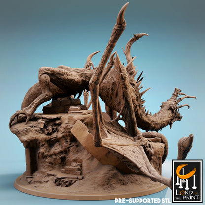 Corrupted Wyvern | TABLETOP SCALE | TTRPG Dragon Miniature | Rescale Miniatures