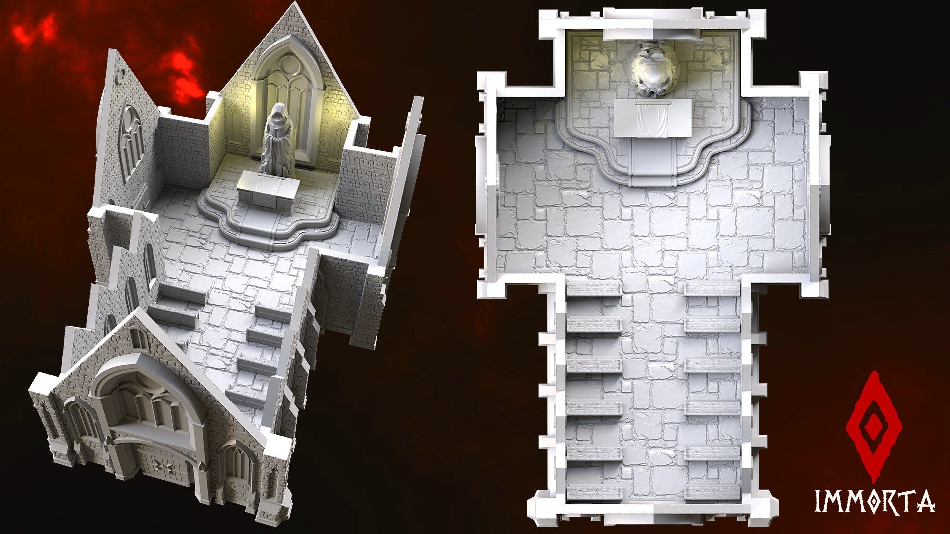 Stone Priest's Chapel | Playable 3D Printed Building | IMMORTA