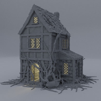 Corrupted Farm House | D&D TTRPG Playable 3D Printed Building Terrain Scenery | MiniatureLand