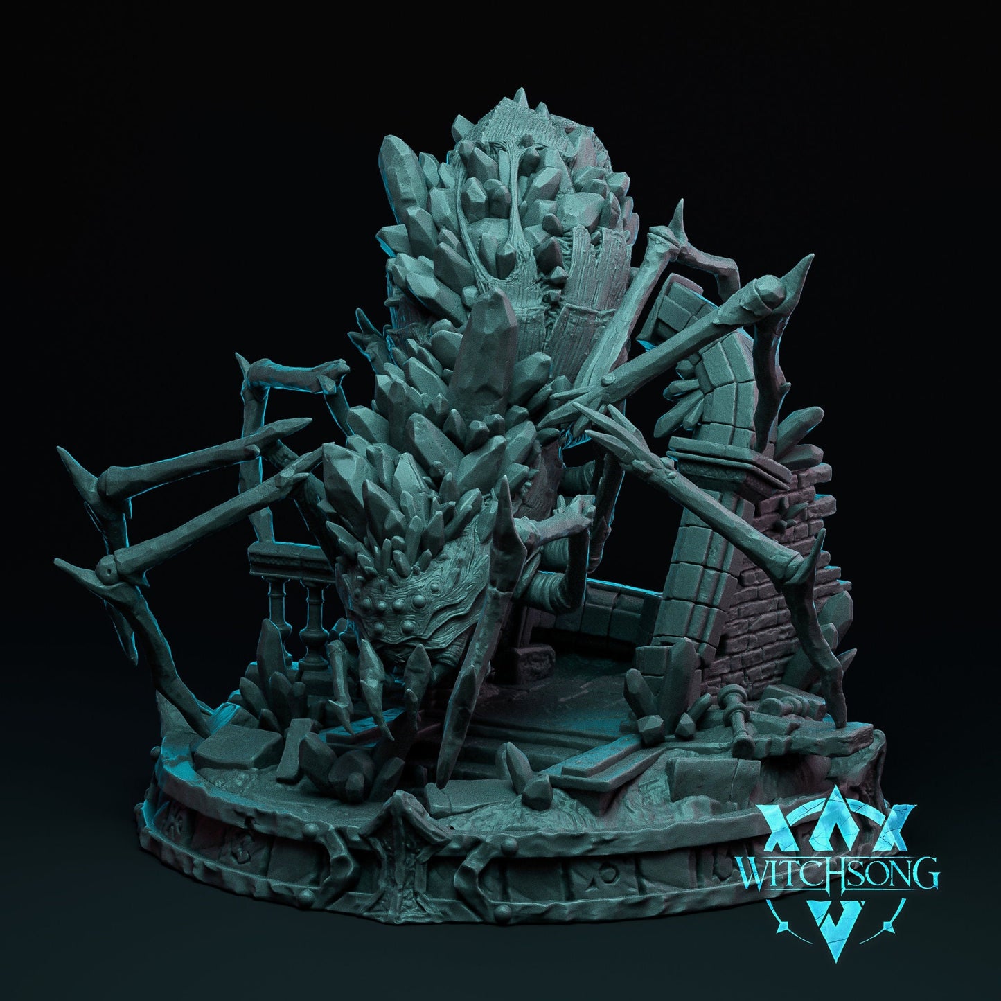 Greater Crystalheart Spider | Mini or Bust | Monster Miniature Statue | Witchsong Miniatures