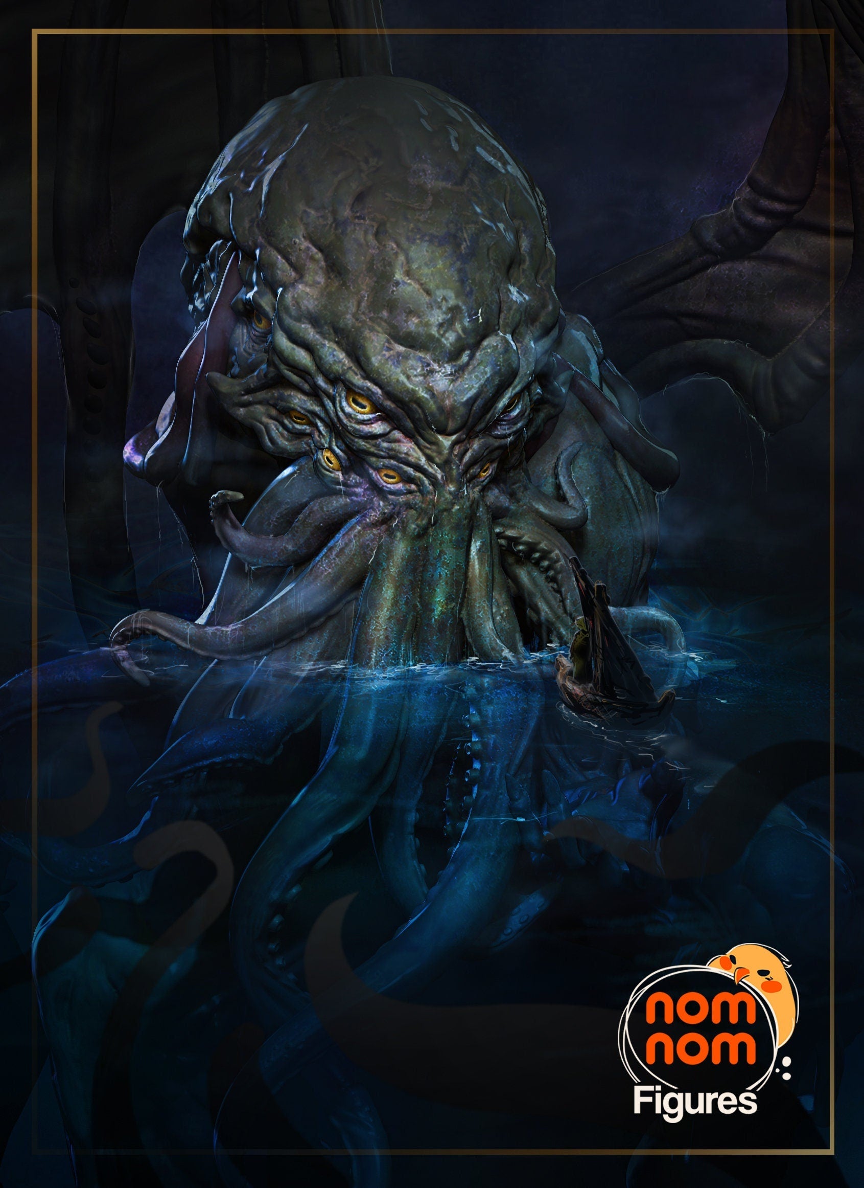 Cthulhu Mythos | Resin Garage Kit Figure Book TTRPG Fan Art Statue | Nomnom Figures