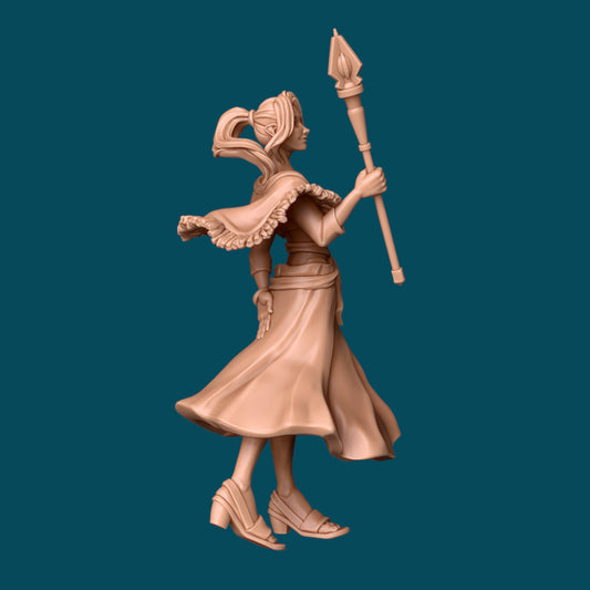 Valeria, a Graceful Cleric - Two Poses! | D&D TTRPG Miniature | Awkward Penguin Minis