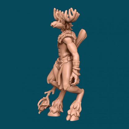 Aila, a Dreamy Mooseman | TTRPG D&D Miniature | Awkward Penguin Minis