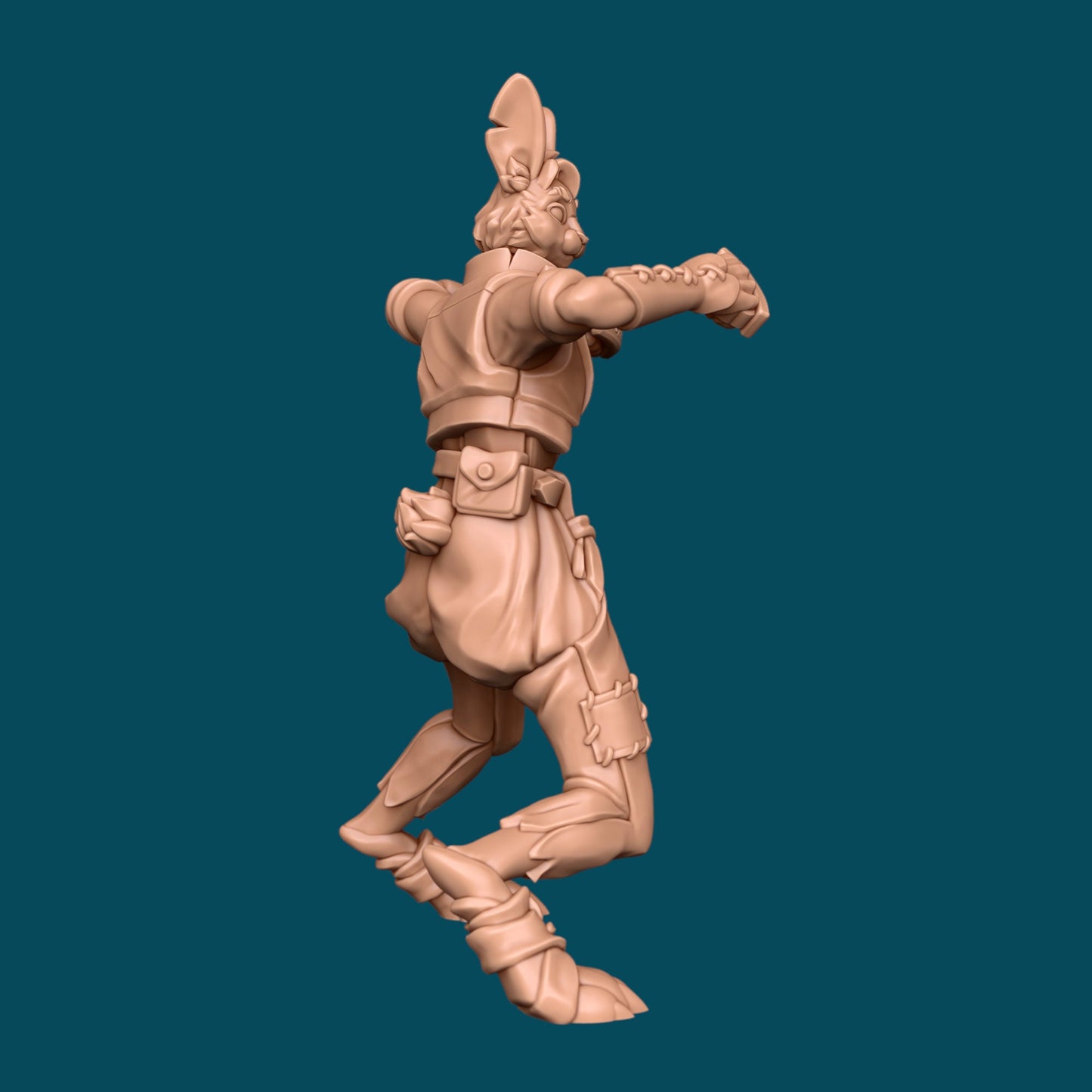 Lucky, a Bunny Monk | D&D TTRPG Miniature | Awkward Penguin Minis