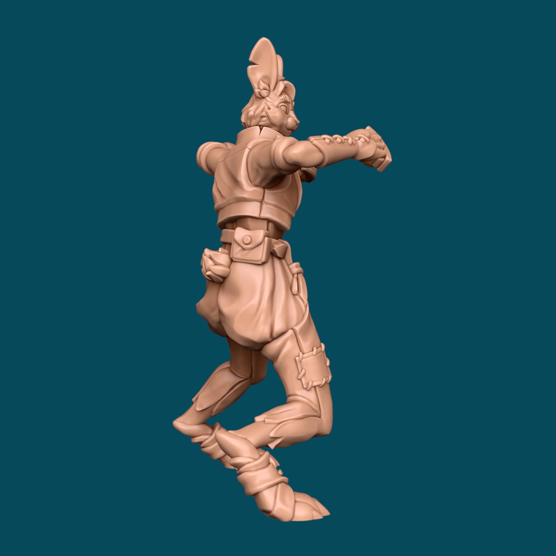 Lucky, a Bunny Monk | D&D TTRPG Miniature | Awkward Penguin Minis