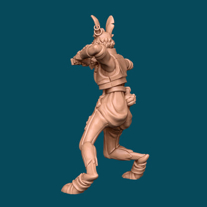 Lucky, a Bunny Monk | D&D TTRPG Miniature | Awkward Penguin Minis
