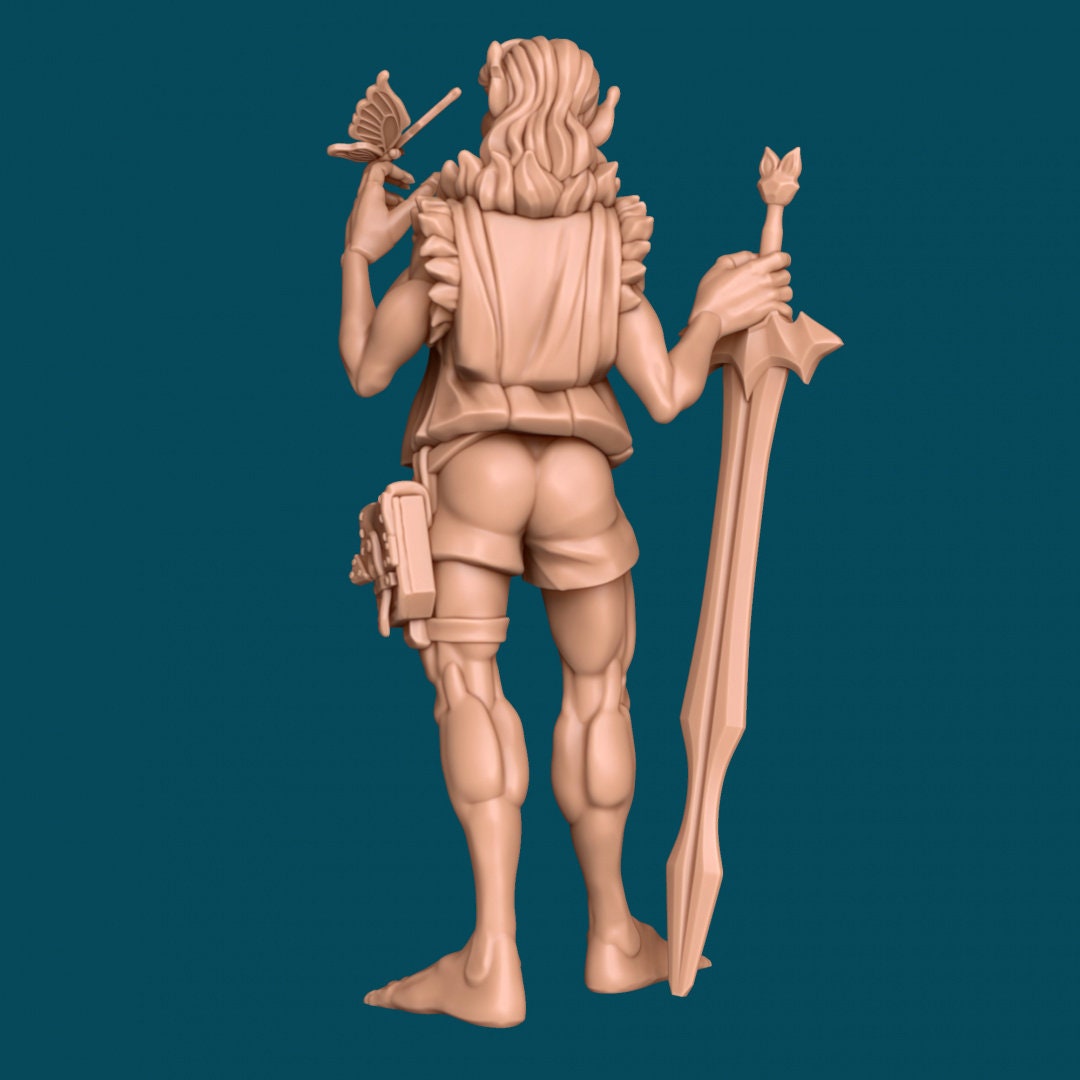 Matty the Bat-Shifter Barbarian | D&D TTRPG Miniature | Awkward Penguin Minis