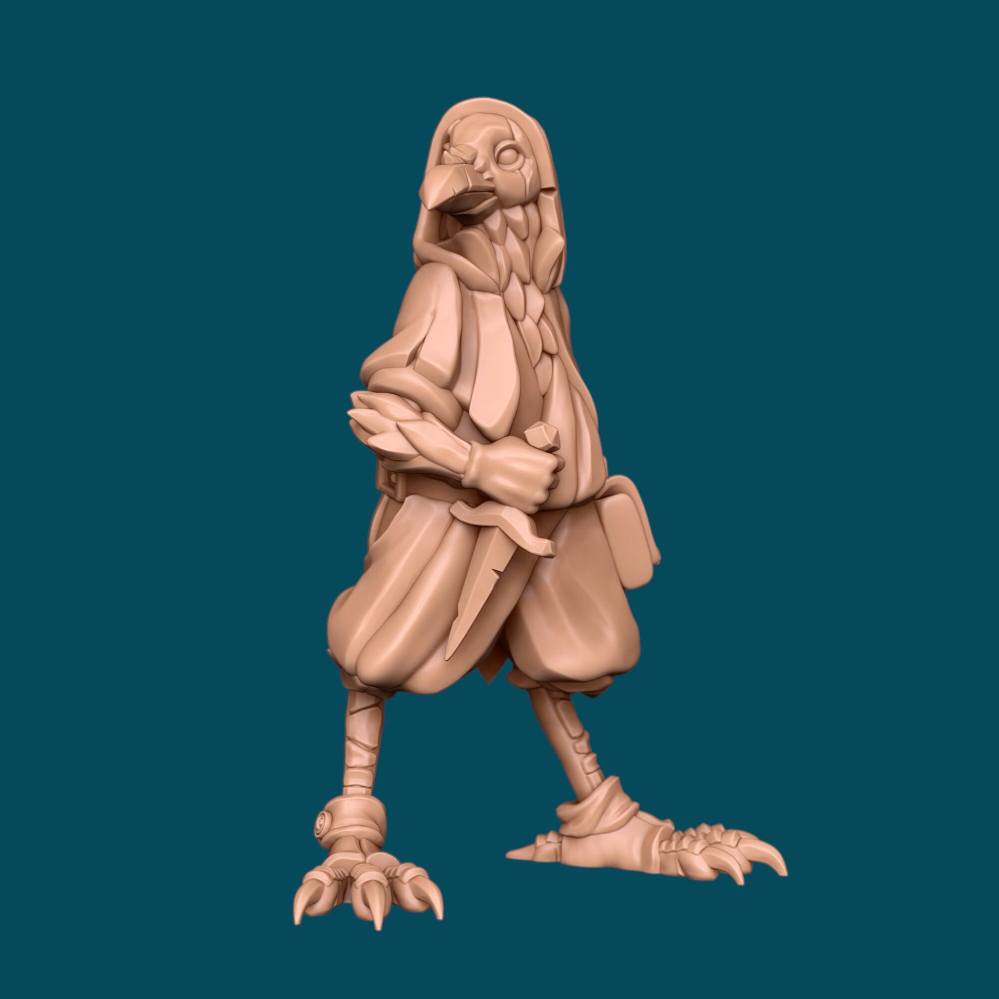 Quiet, a Kenku Assassin | D&D TTRPG Miniature | Awkward Penguin Minis