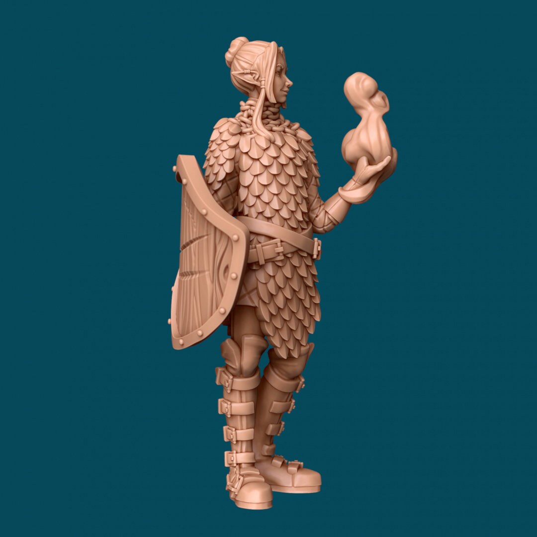 Teuivae, an Elven Cleric | D&D TTRPG Miniature | Awkward Penguin Minis