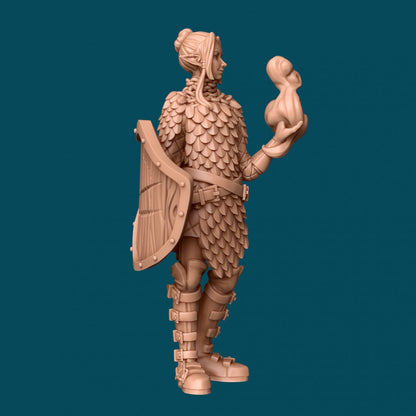 Teuivae, an Elven Cleric | D&D TTRPG Miniature | Awkward Penguin Minis