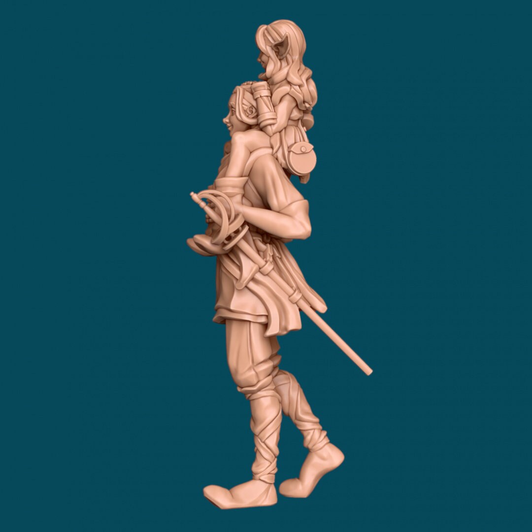 The Ride - A Tale of Two Friends | D&D TTRPG Miniature | Awkward Penguin Minis