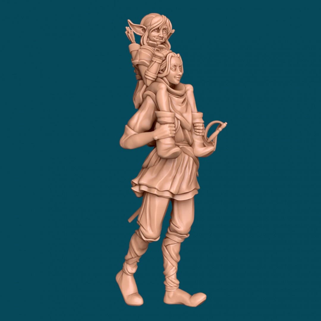 The Ride - A Tale of Two Friends | D&D TTRPG Miniature | Awkward Penguin Minis