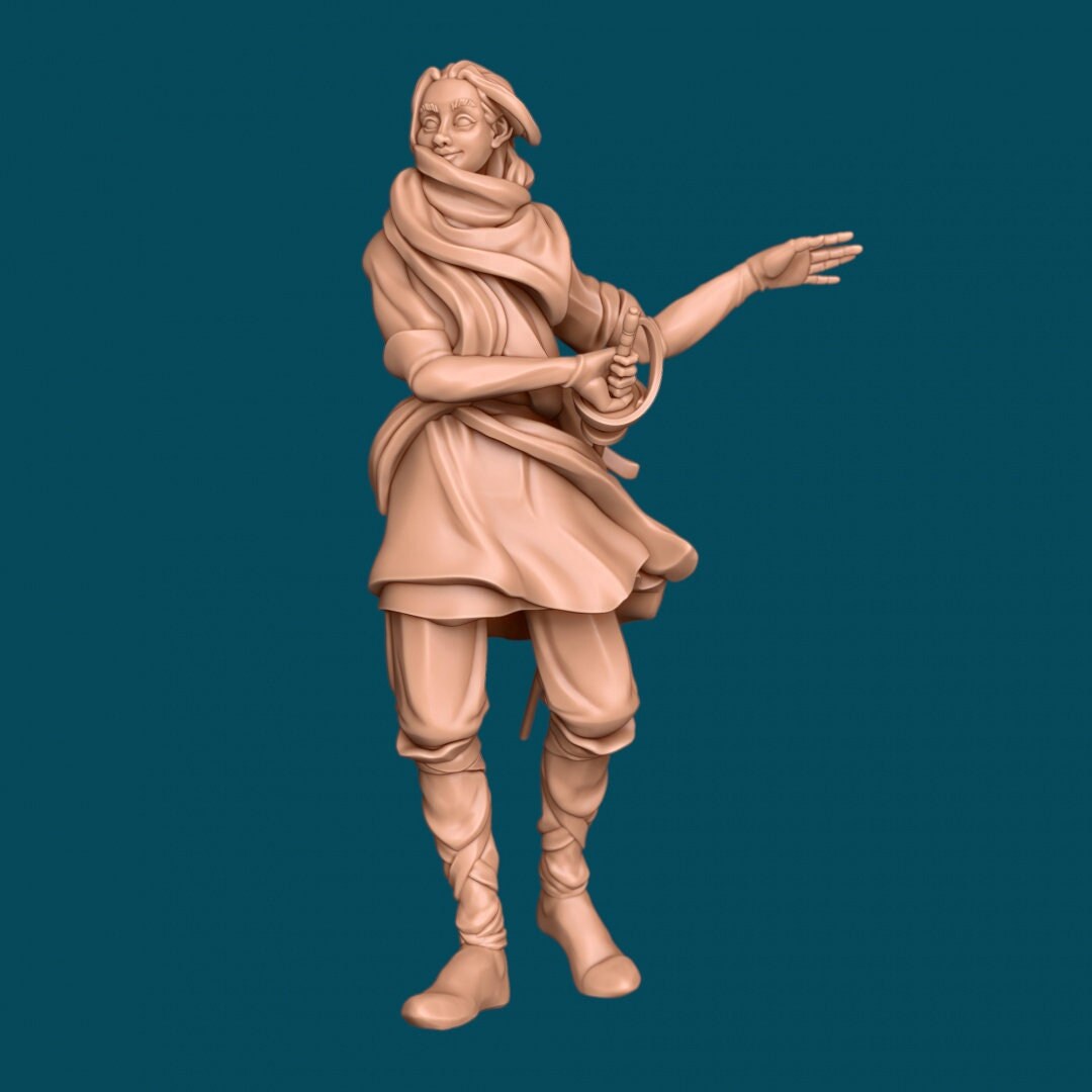 Tiel, a Rapier Wielder | D&D TTRPG Miniature | Awkward Penguin Minis