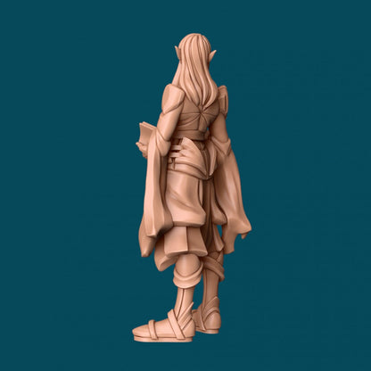 Wyerit, a Drow Tactician | D&D TTRPG Miniature | Awkward Penguin Minis