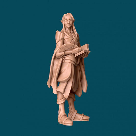 Wyerit, a Drow Tactician | D&D TTRPG Miniature | Awkward Penguin Minis