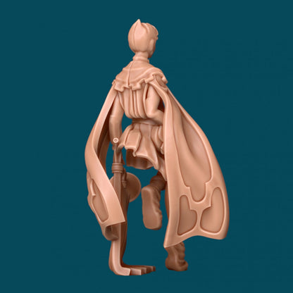 Zefyr a Herald Bard | D&D TTRPG Miniature | Awkward Penguin Minis