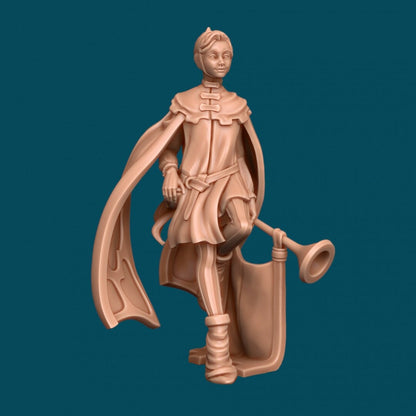 Zefyr a Herald Bard | D&D TTRPG Miniature | Awkward Penguin Minis