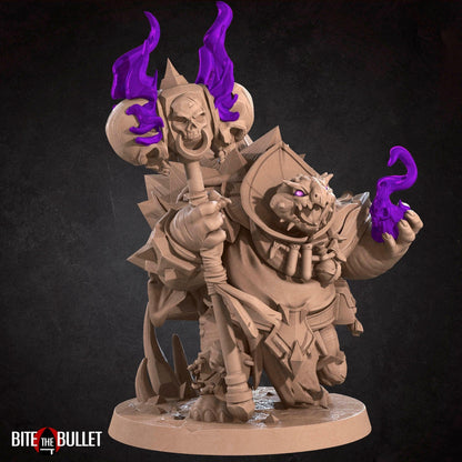 Tortle Warlock | TABLETOP SCALE | D&D TTRPG Miniature | Bite the Bullet | Unpainted, Unplated Resin 8k